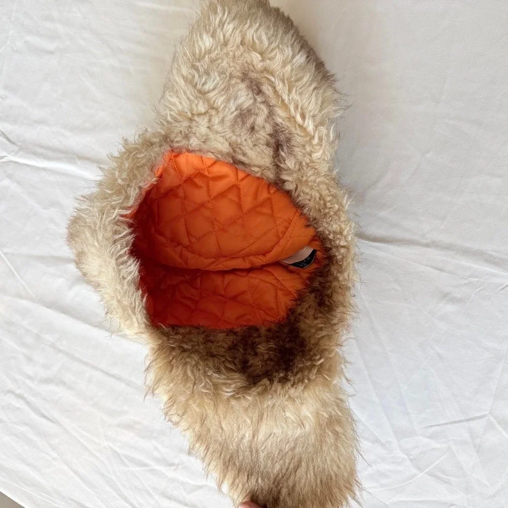 TrueTimber Camo One Size Faux Fur Trapper Hat Orange Lined